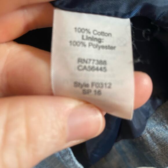 J Crew Womens 8 Medium Chambray Collared Blazer Jacket Suit \Work Long Sleeve - Picture 5 of 8